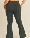 Kimberly C Full Size Slit Flare Leg Pants in Black