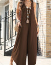 Lovelet Pocketed Scoop Neck Wide Leg Jumpsuit