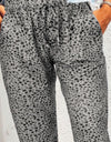 Leopard Pocketed Long Pants