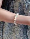 Pearl Green Stone Link Bracelet