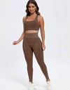 Scoop Neck Wide Strap Top and Pants Active Set