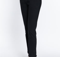 ACTIVE BASIC Cotton-Span Twill Straight Pants