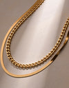 18K Gold-Plated Double Layered Necklace