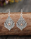 Silver-Plated Cutout Dangle Earrings