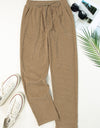 Drawstring Straight Pants with Pockets