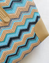 Chevron Straw Tote Bag