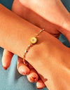 Sunflower Shape 18K Gold-Plated Bead Bracelet