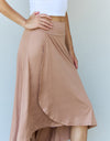 Ninexis First Choice High Waisted Flare Maxi Skirt in Camel