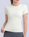 Round Neck Short Sleeve Active Top