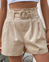 Belted Shorts with Pockets