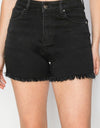 RISEN Full Size High Waist Raw Hem Denim Shorts