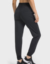 Elastic Waist Yoga Joggers with Pockets