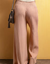 Smocked Waist Texture Wide Leg Pants