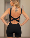 Crisscross Wide Strap Active Romper