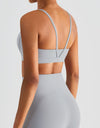 Spaghetti Strap Round Neck Sports Bra