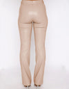 PU Leather High Waist Straight Pants