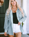 Button Down Drop Shoulder Jacket