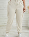 Plus Size Elastic Waist Joggers with Pockets