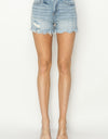 RISEN Raw Hem Denim Shorts