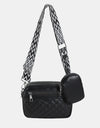 Stitching PU Leather Shoulder Bag