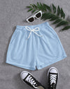 Drawstring Pocketed Elastic Waist Shorts