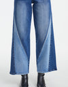 BAYEAS Full Size High Waist Two-Tones Patched Wide Leg Jeans