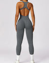 Cutout Racerback Active Jumpsuit