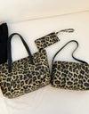 3-Piece Leopard PU Leather Bag Set