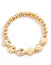 Gold-Plated Alloy Bead Bracelet