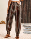 Tied Printed High Waist Pants