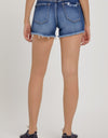 RISEN Mid-Rise Distressed Denim Shorts