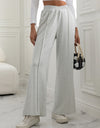 V-Waist Wide Leg Pants