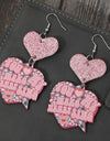 Heart Shape Wooden Earrings