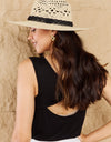 Fame Fight Through It Lace Detail Straw Braided Fashion Sun Hat