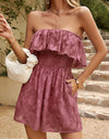 Devine Strapless Layered Smocked Romper