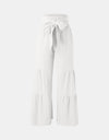 Tied Ruched Wide Leg Pants