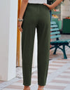 Drawstring Elastic Waist Pants with Pockets