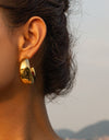 18K Gold-Plated Moon Crescent Earrings