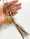 Turquoise Fringe Detail Key Chain