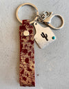 Genuine Leather Alloy Keychain