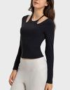 Halter Neck Long Sleeve Sporty Top