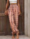 Tied Printed High Waist Pants