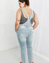 Judy Blue Melina Full Size Distressed Straight Leg Overalls