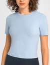 Round Neck Short Sleeve Yoga Tee