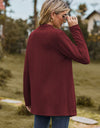 Open Front Long Sleeve Cardigan