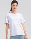 Round Neck Short Sleeve Active Top