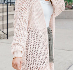 Open Front Long Sleeve Cardigan