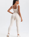 Wide Strap Sleeveless Active Jumpsuit