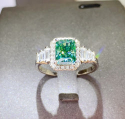 2 Carat Moissanite 925 Sterling Silver Ring