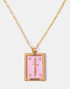 Tarot Card Pendant Copper Necklace